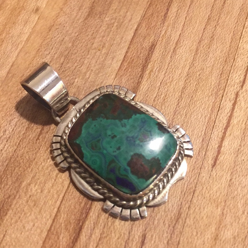 Stirling Silver Arizona Turquoise Pendant